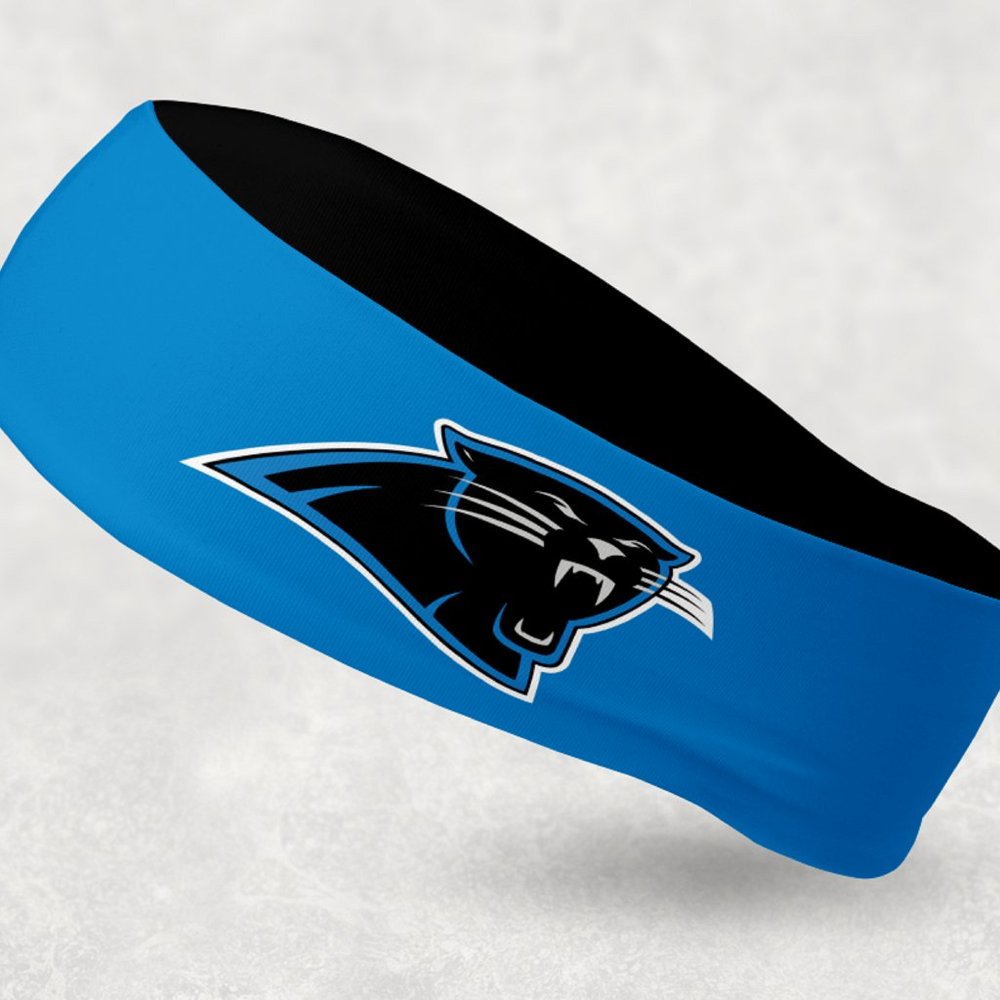2 Pack - NEW - Reversible Carolina Panthers Headband